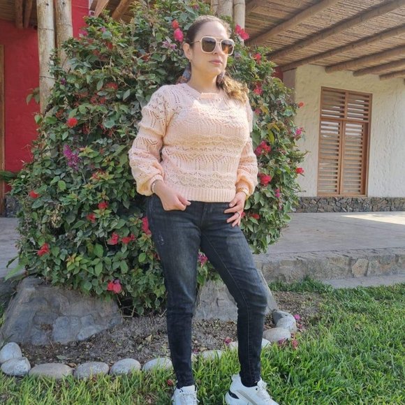 Ophelia Roe Women's Peach Puff Sleeve 2pc Camisole - Picture 2 of 14